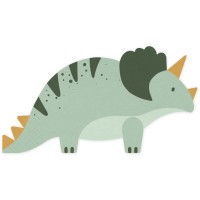 12 Serviettes Triceratops