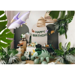 Guirlande Happy Birthday Dino Triceratops. n4