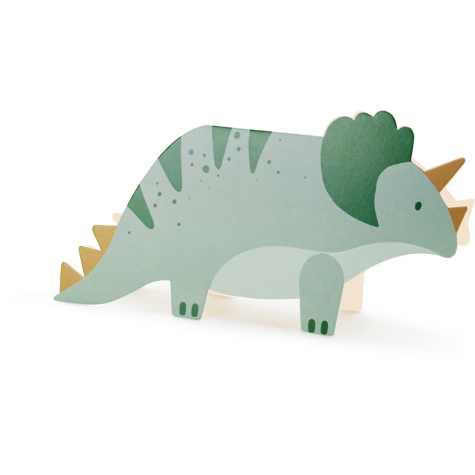 6 Invitations Dino Triceratops 