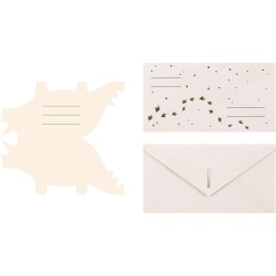 6 Invitations Dino Triceratops. n°1