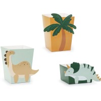 Contient : 1 x Set de 6 Botes  Popcorn Dino Triceratops