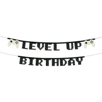 Contient : 1 x Guirlande Level Up Birthday Manette