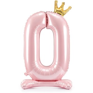 Ballon Debout - Chiffre 0 Rose