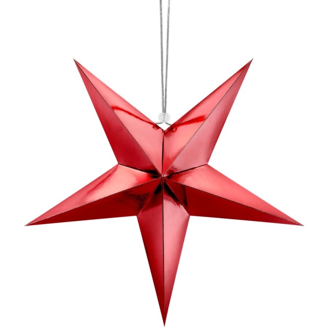 Étoile Rouge en Papier - 45 cm 