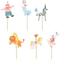 6 Pics Cake Toppers Cirque