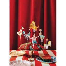 6 Pics Cake Toppers Cirque. n1