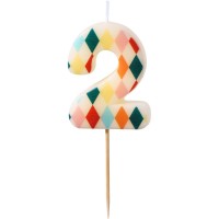 Bougie Chiffre 2 Losange - Cirque