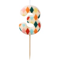 Bougie Chiffre 3 Losange - Cirque