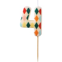 Bougie Chiffre 4 Losange - Cirque