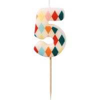 Bougie Chiffre 5 Losange - Cirque
