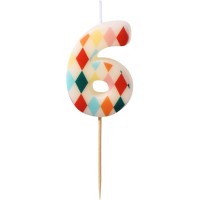 Bougie Chiffre 6 Losange - Cirque