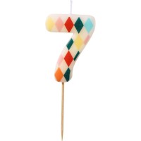 Bougie Chiffre 7 Losange - Cirque