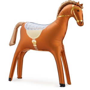 Ballon Aluminium Gant Cheval & quitation - Cheval Brun  112 cm