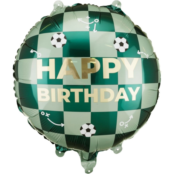 Ballon Aluminium Hlium Happy Birthday Ballons de Foot - 35 cm 