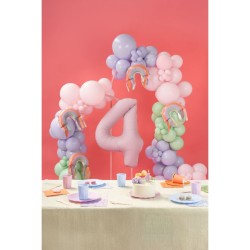 Ballon Aluminium Hélium Arc-en-Ciel à Franges - 33 cm. n°1