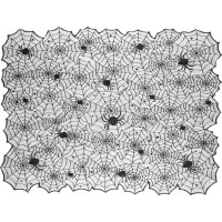 Nappe Toile d'Araigne Noire - 180 cm