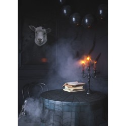 Nappe Toile d Araigne Ronde Noire / Grise - 124 cm. n1