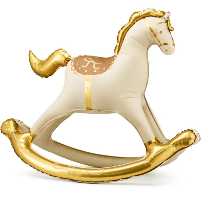 Ballon Aluminium Géant Cheval à Bascule – 118 cm