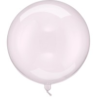 Ballon Aluminium Hlium  Boule Rose Transparent   40 cm