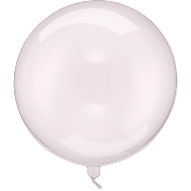 Ballon Aluminium Hlium  Boule Rose Transparent   40 cm 