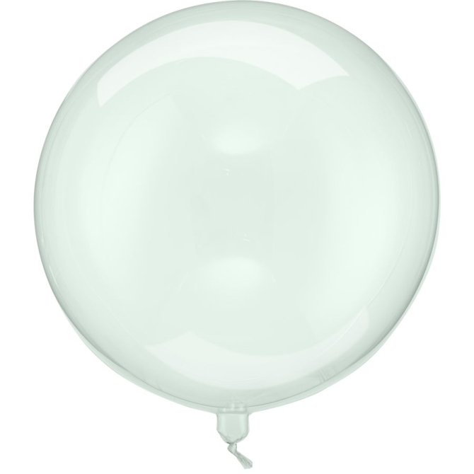 Ballon Aluminium Hélium – Boule Vert Transparent – Ø 40 cm