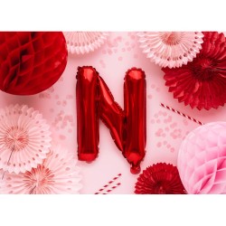 Ballon Aluminium Hélium – Lettre N Rouge – 35 cm. n°1