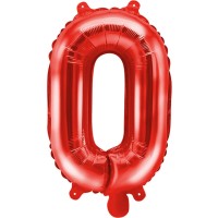 Ballon Aluminium Hlium  Lettre O Rouge  35 cm