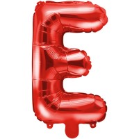 Ballon Aluminium Hlium  Lettre E Rouge  35 cm
