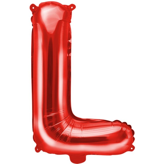 Ballon Aluminium Hélium – Lettre L Rouge – 35 cm