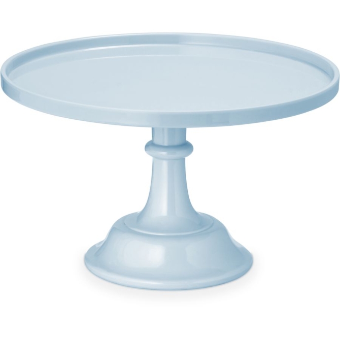 Présentoir à Gâteau Acrylique – Bleu Pastel – Ø 24 cm