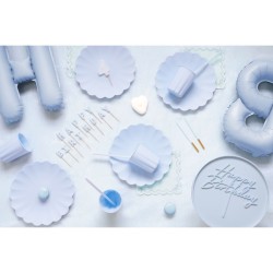 Présentoir à Gâteau Acrylique – Bleu Pastel – Ø 24 cm. n°1