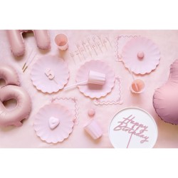 12 Pailles en Plastique – Rose – 23 cm. n°2