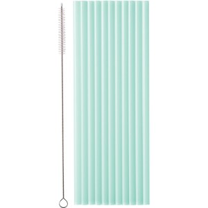 12 Pailles en Plastique – Vert – 23 cm