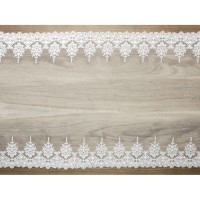 Chemin de Table Dentelle  Blanc Cass  9 m
