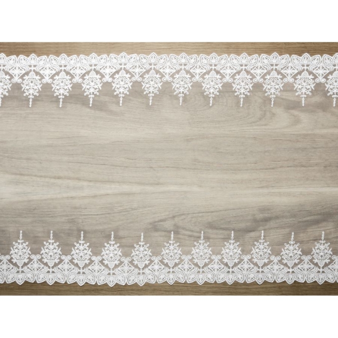 Chemin de Table Dentelle  Blanc Cass  9 m 