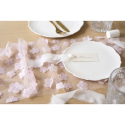 Chemin de Table Fleurs – Rose Clair – 5 m. n°2