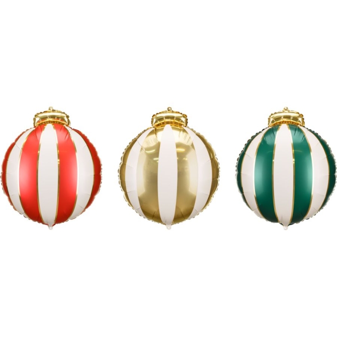 3 Ballons Aluminium Hélium – Boules – Ø 46 cm