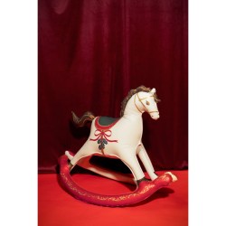 Ballon Aluminium Géant Cheval à Bascule de Noël – 118 cm. n°1