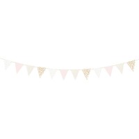 Guirlande DIY Fanions Florale Rose  2,10 m