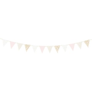 Guirlande DIY Fanions Florale Rose  2,10 m