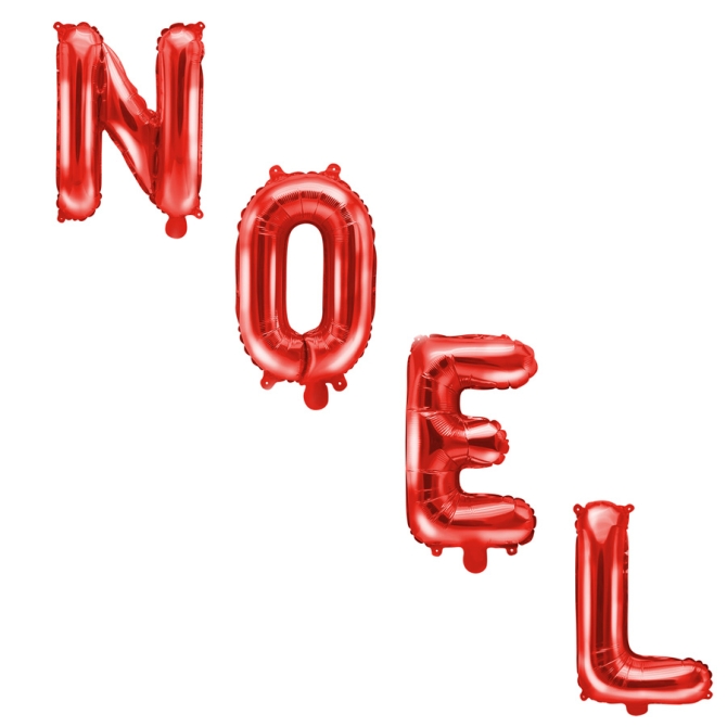 Ballons Aluminium Hlium  Lettres NOEL Rouges  35 cm 