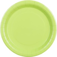 6 Assiettes Vert Pastel �23 cm - En carton