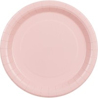 6 Assiettes Rose Pastel �23 cm - En carton