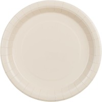 6 Assiettes Beige �23 cm - En carton