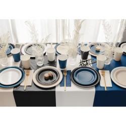 6 Assiettes Noir �23 cm - En carton. n�3