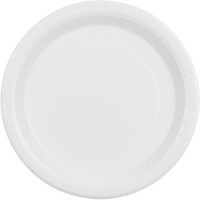 6 Assiettes Blanc �23 cm - En carton
