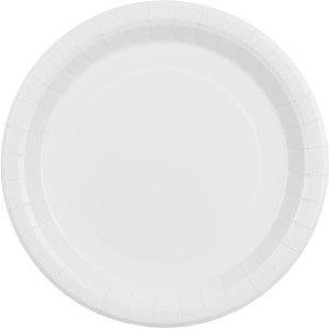 6 Assiettes Blanc Ø23 cm - En carton