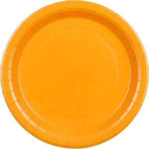 6 Assiettes Orange Ø23 cm - En carton