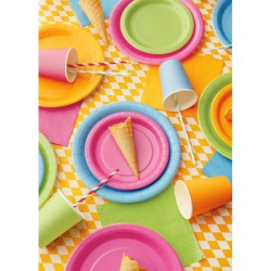 6 Assiettes Orange �23 cm - En carton. n�4