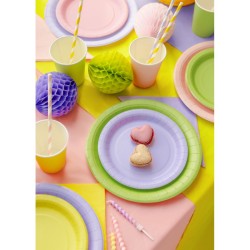 6 Assiettes Lavande �23 cm - En carton. n�4